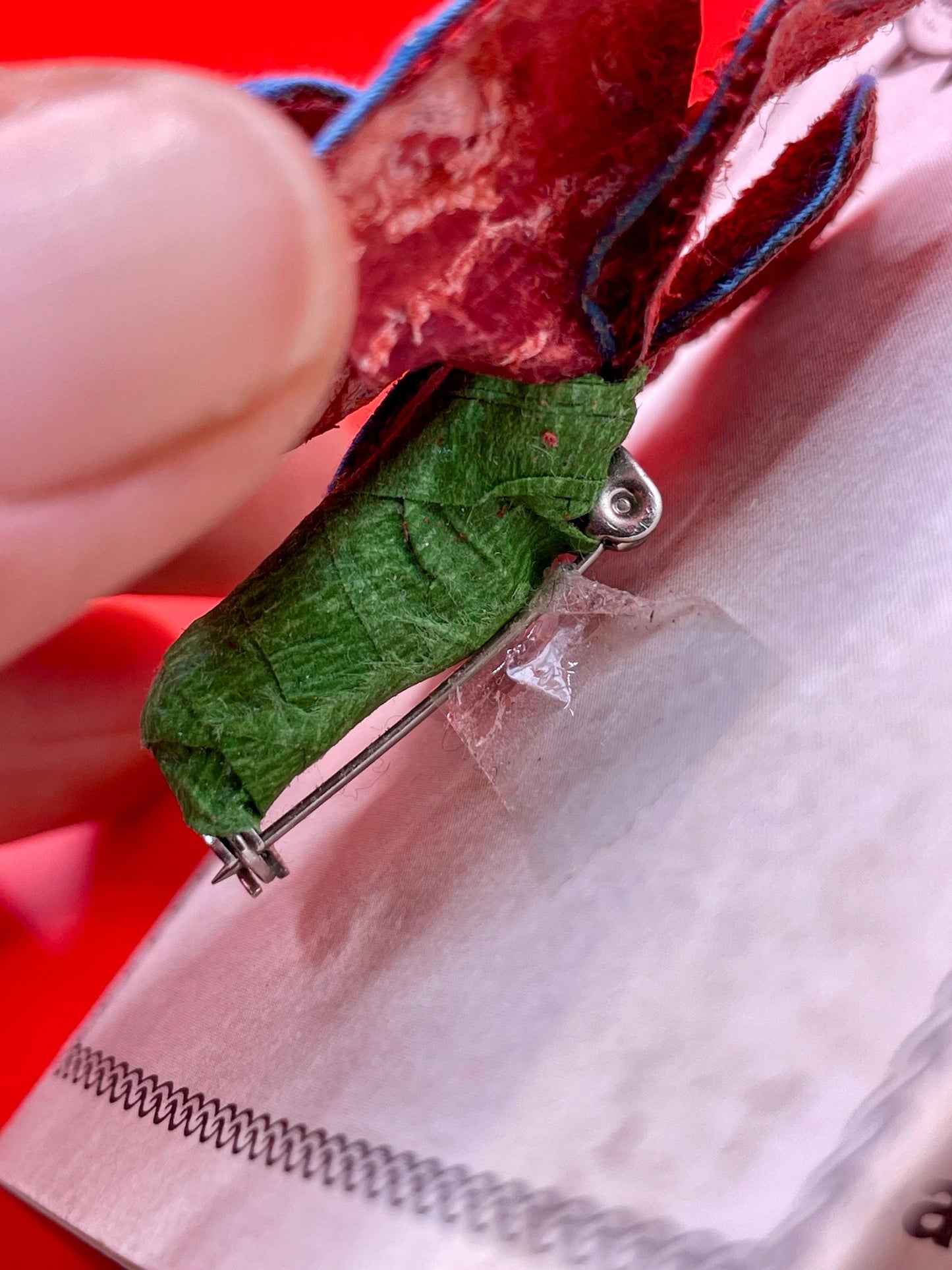 Handmade Cod Skin Flower Brooch