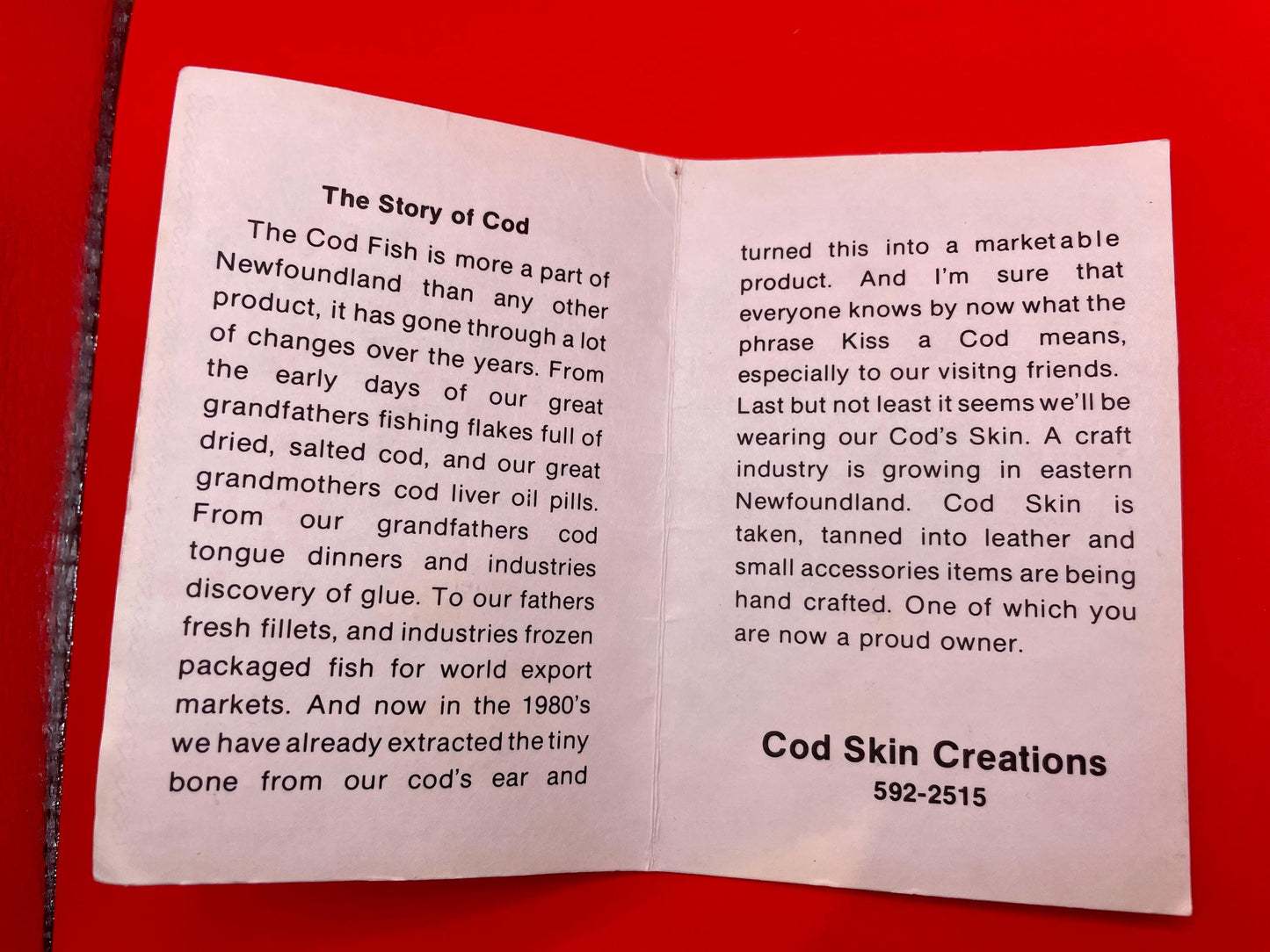 Handmade Cod Skin Flower Brooch