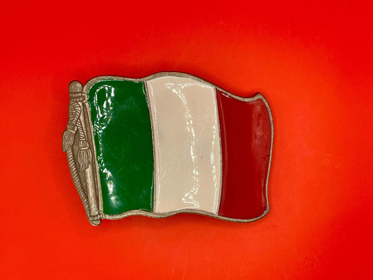Heavy Duty Italian Flag Belt Buckle