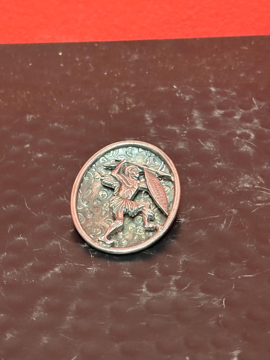 Magnificent African signed sterling brooch of a Masai warrior  2 inches long  powerful small piece  great gift