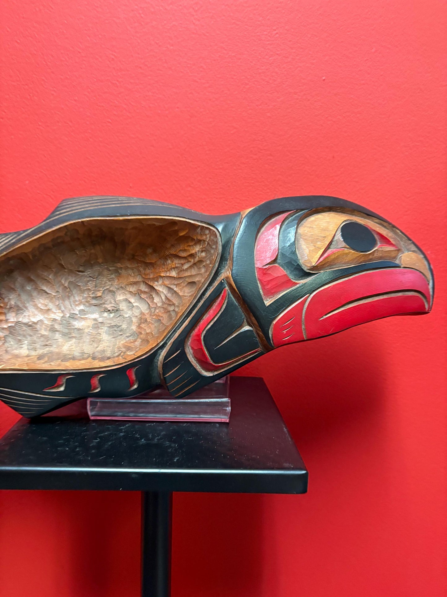 Amazing indigenous First Nations Pacific Northwest Coast Sarah Robertson salmon feast bowl - high-quality - 19 x 7 x 2“ thick  great detail