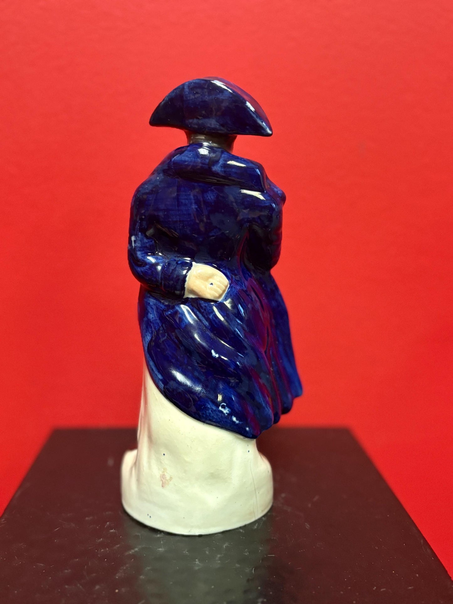 Beautiful antique 8 inch tall Staffordshire Napoleon statue in good condition  minor crack at back   circa 1875