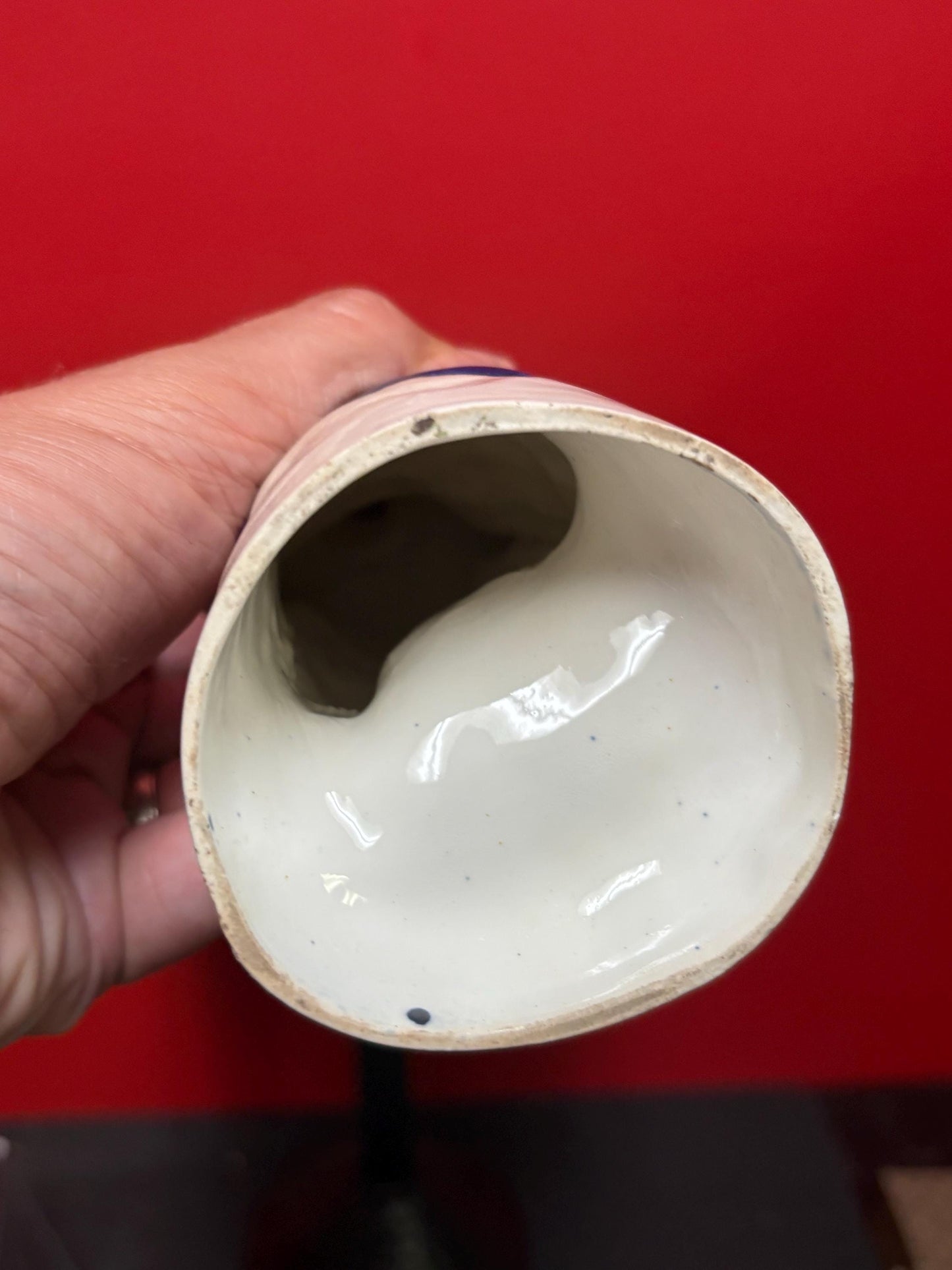 Beautiful antique 8 inch tall Staffordshire Napoleon statue in good condition  minor crack at back   circa 1875