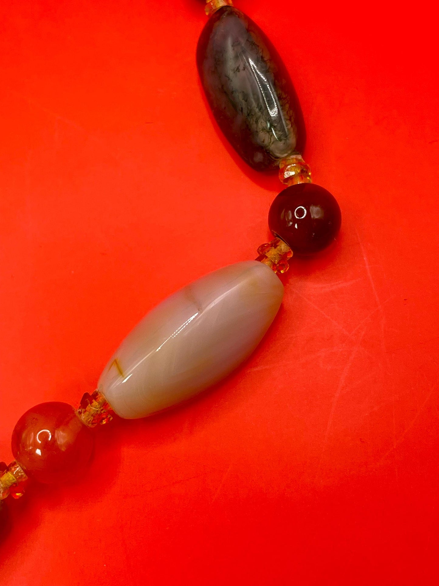 21.5 inch Polished Stone Necklace