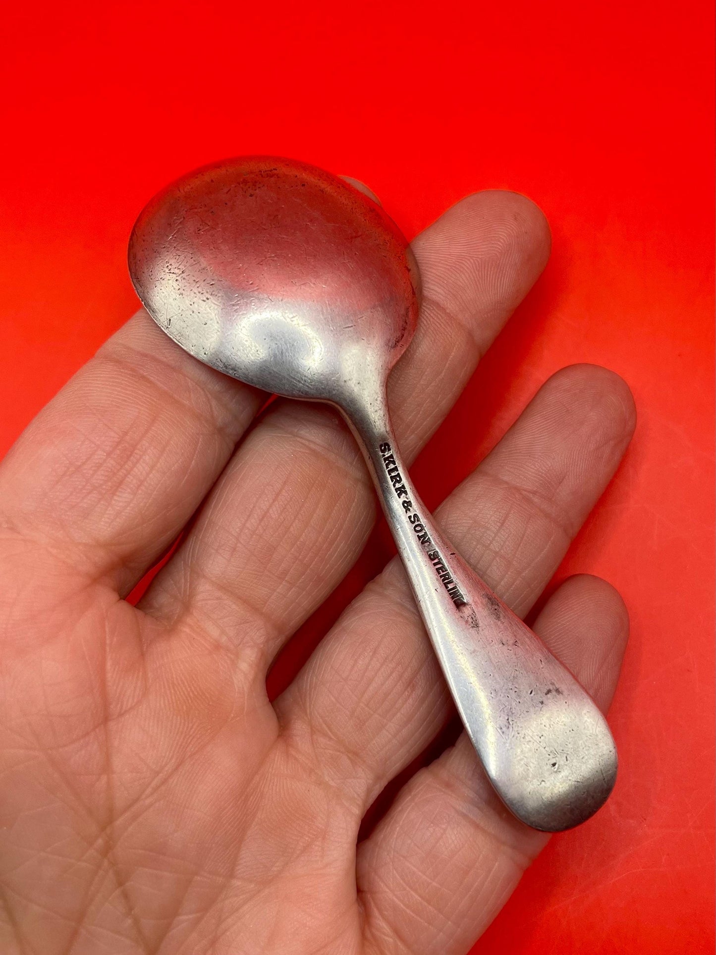 3.75 inch Ornate Sterling Silver Spoon - B