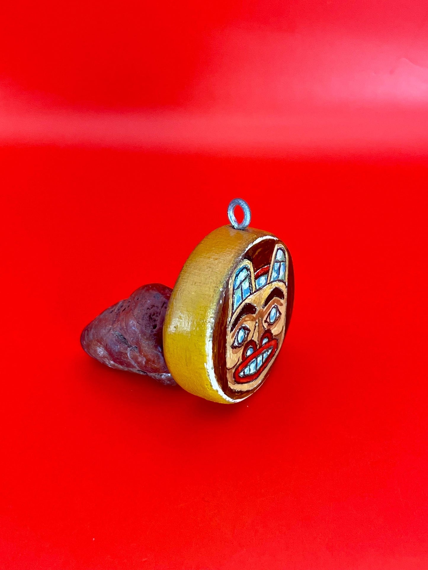 Marie Cameron signed Moon/Bear Pendant