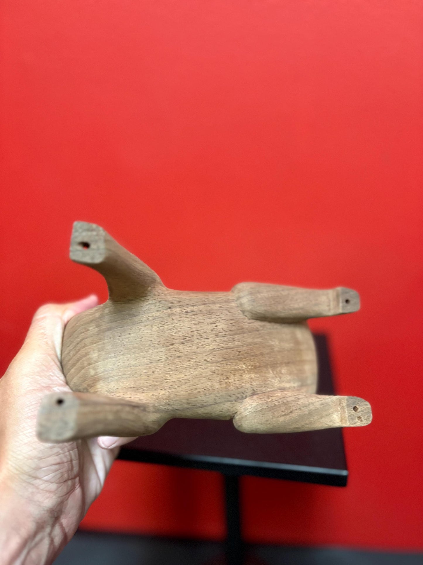 Simply beautiful indigenous First Nations pacific north West Coast unsigned cedar frog statue  7 x 4 wide  wow