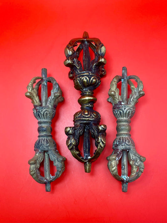 1920s Indian/Tibetan Vajra Dorje set of 3