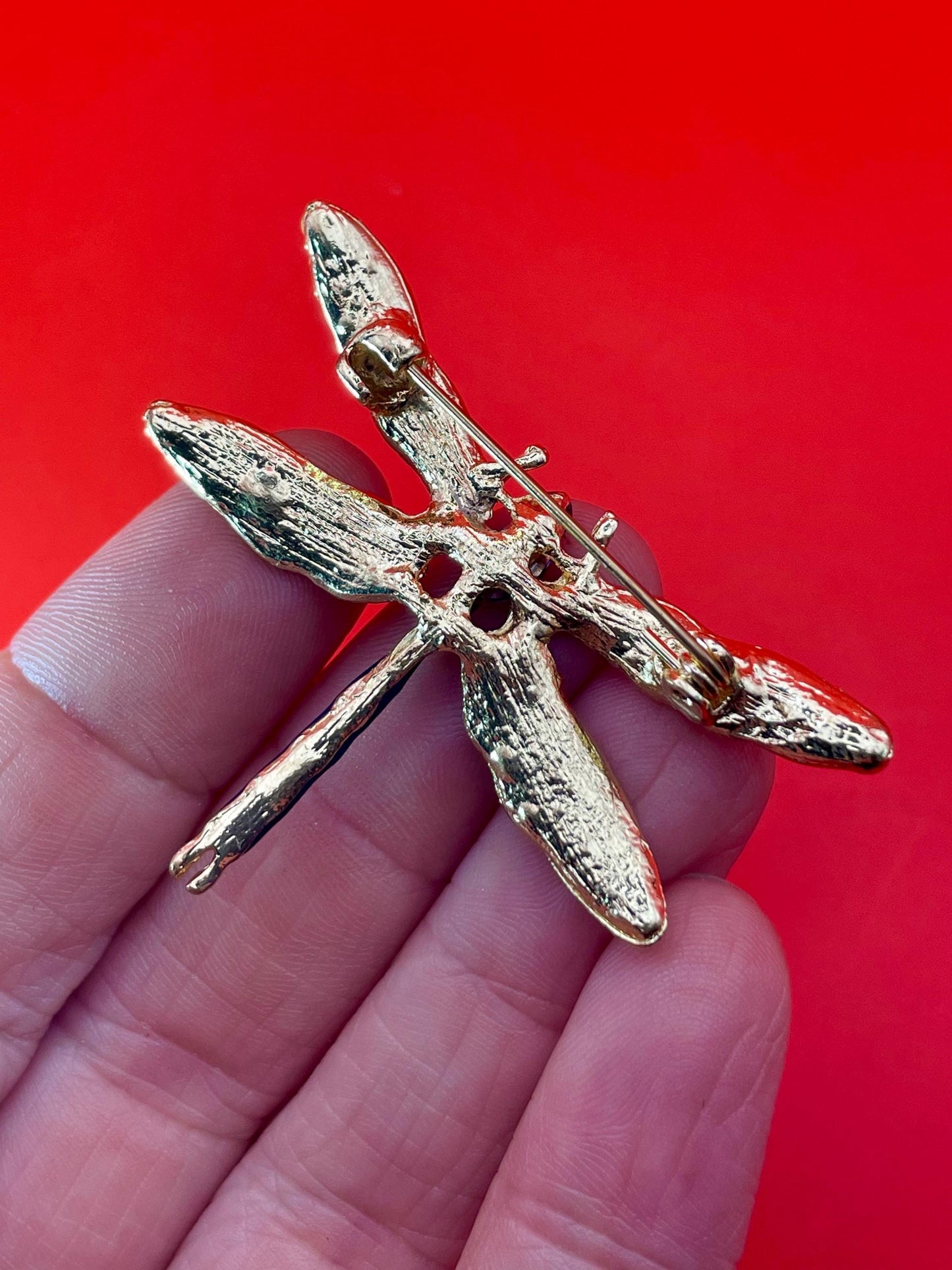 Stunning Enamel Dragonfly Brooch