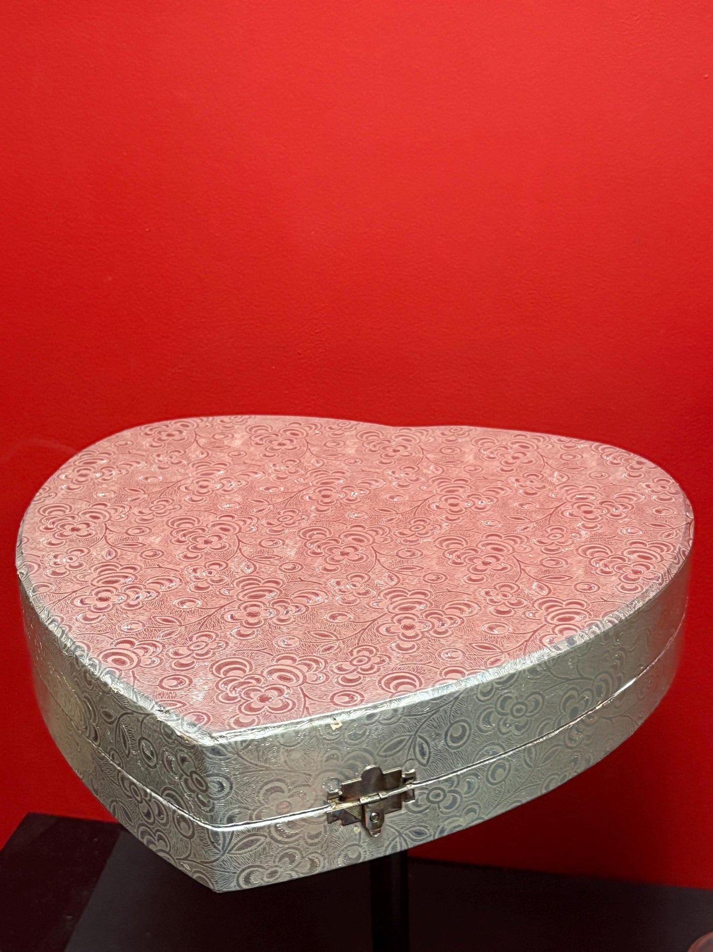 Antique Canadian BIRKS Sterling mirror in original heart shaped box   Never used in mint condition - Perfect gift  unreal