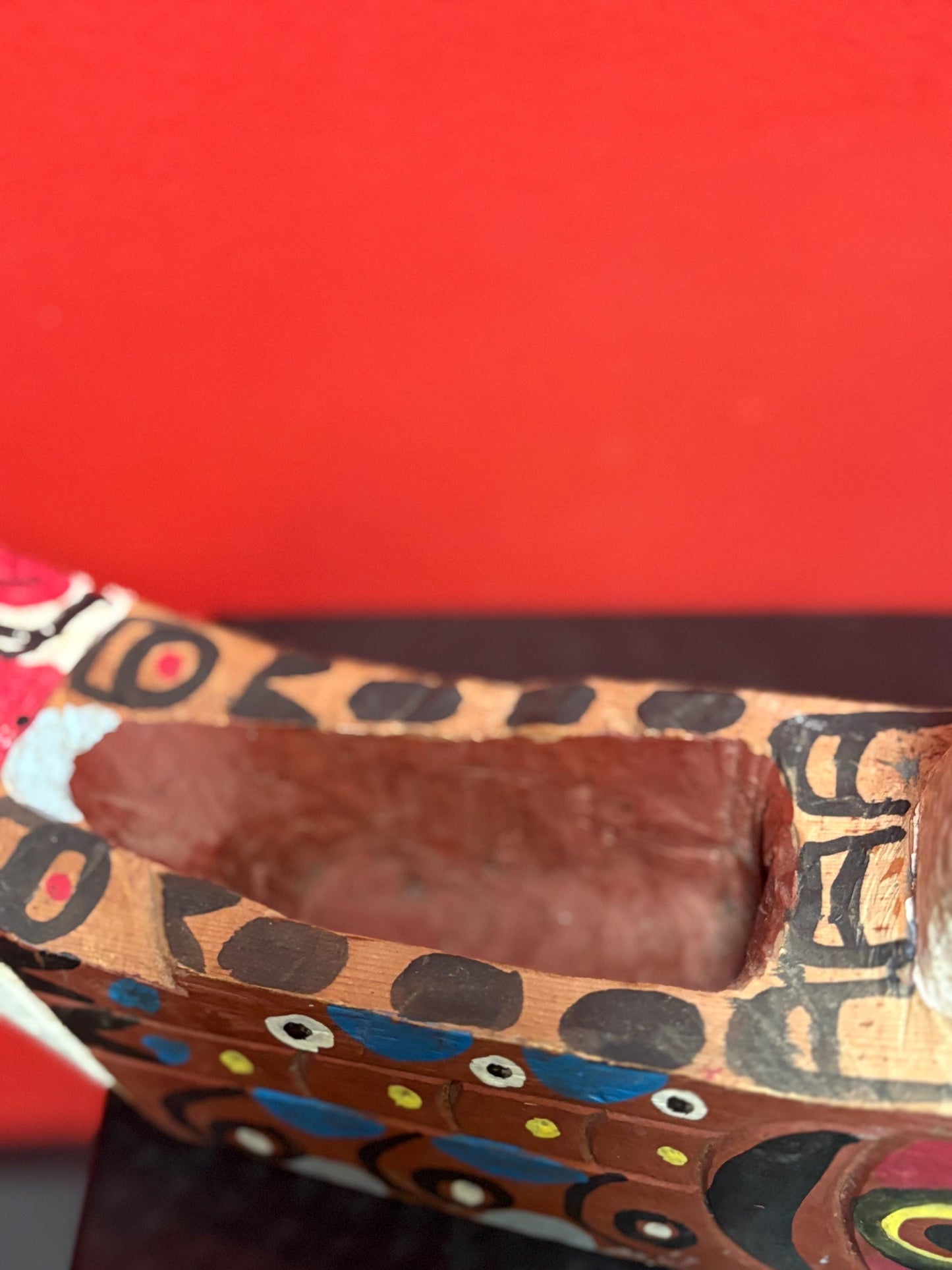 Beautiful primitive 12 x 3 x 2 1/2 hi ancient indigenous first nations pacific north West Coast ceremonial potlatch eagle shaped grease bow