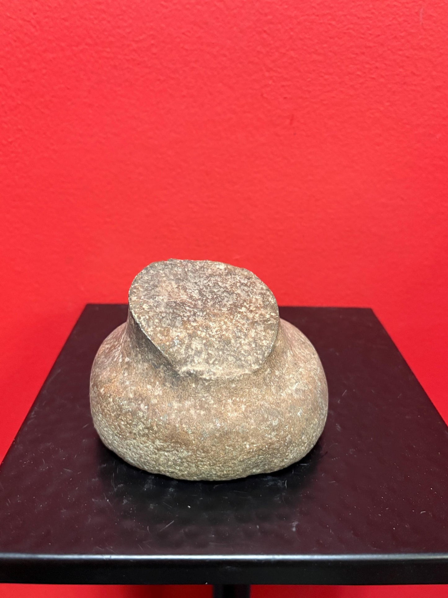 4 inch wide by 3 inch high  authentic antique indigenous first nations Pacific Northwest Coast stone plummet tool