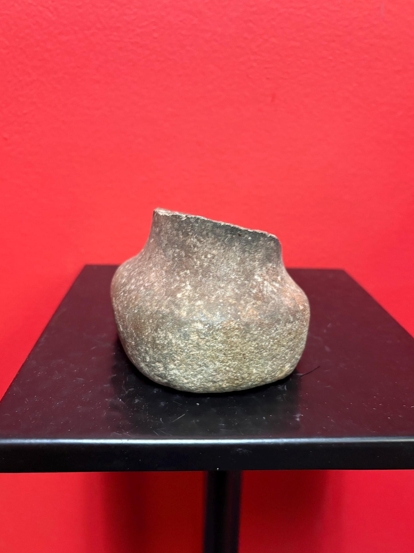 4 inch wide by 3 inch high  authentic antique indigenous first nations Pacific Northwest Coast stone plummet tool