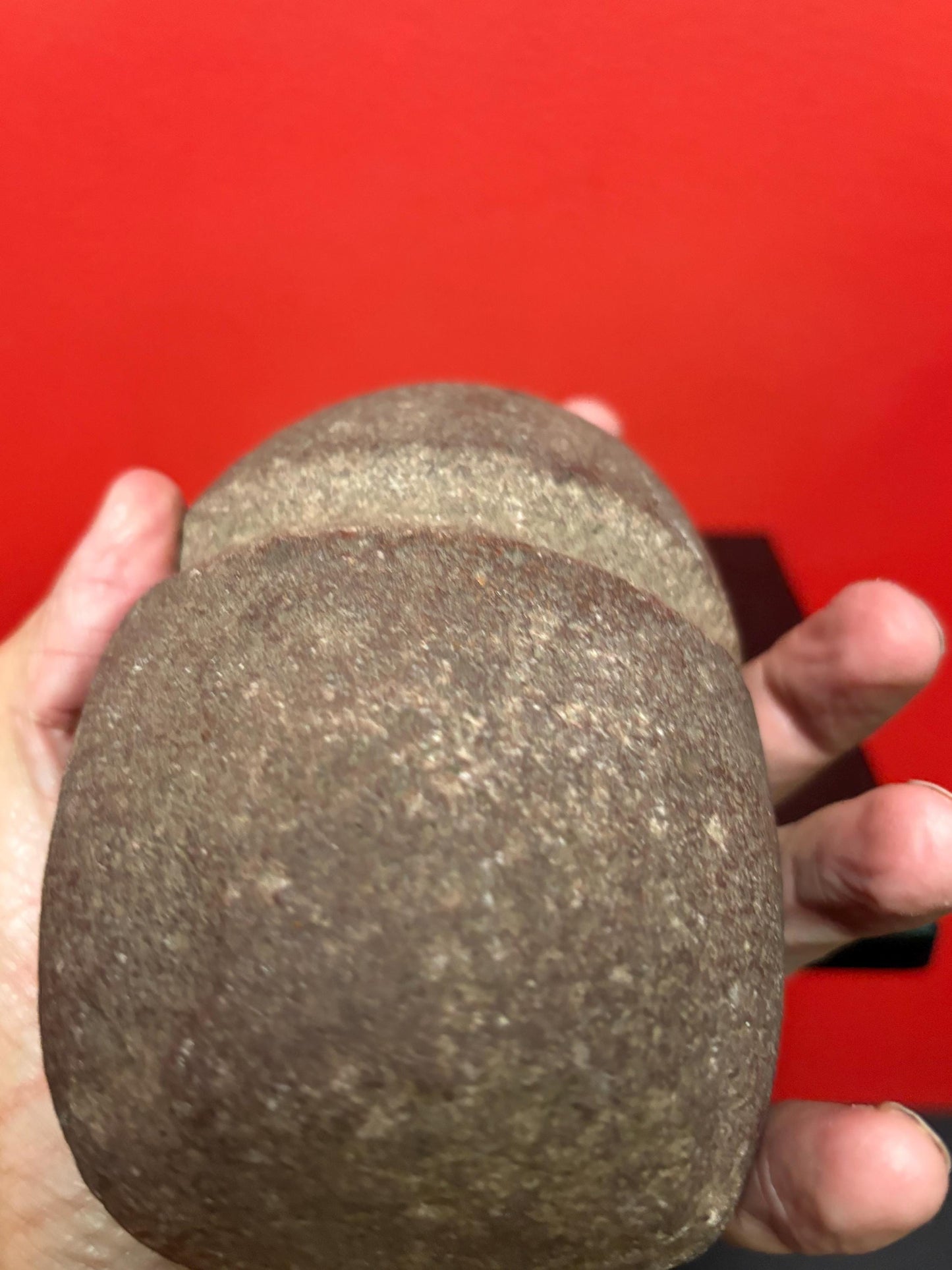 6 inch high authentic antique indigenous first nations Pacific Northwest Coast stone  plummet tool  from Vancouver Island collection