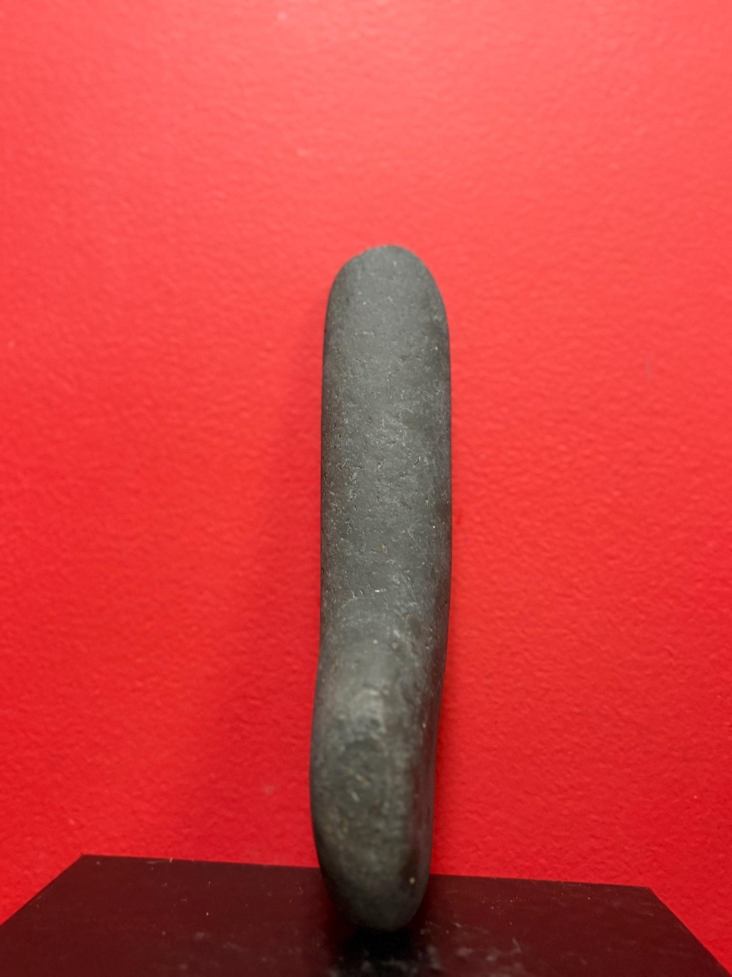 9 inch high authentic antique indigenous first nations Pacific Northwest Coast stone  plummet tool  from Vancouver Island collection