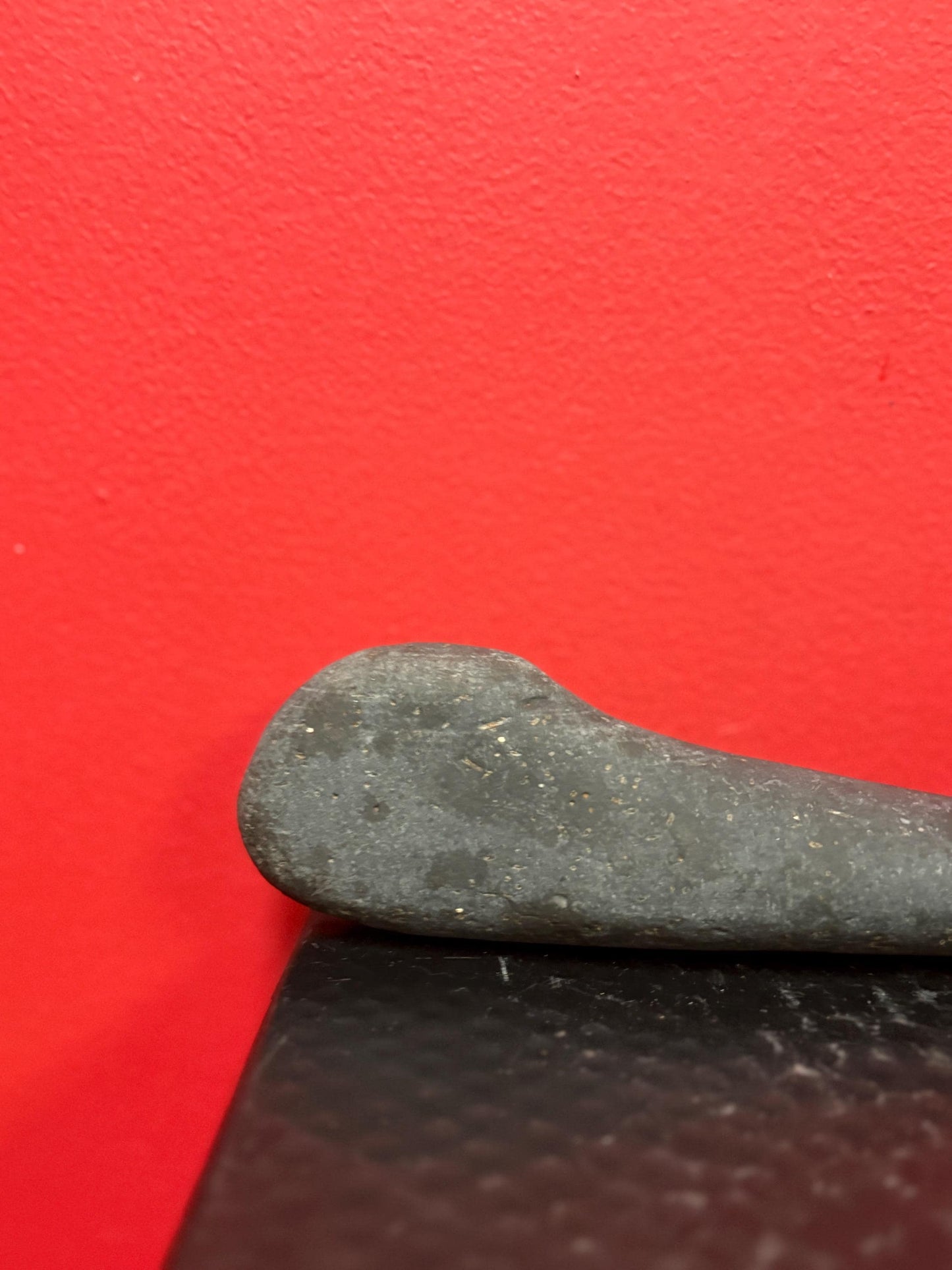 9 inch high authentic antique indigenous first nations Pacific Northwest Coast stone  plummet tool  from Vancouver Island collection