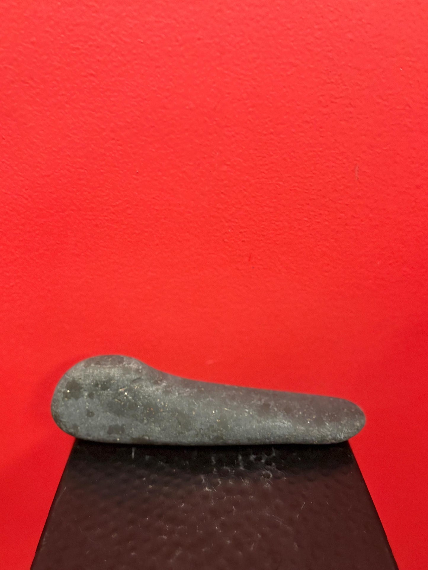 9 inch high authentic antique indigenous first nations Pacific Northwest Coast stone  plummet tool  from Vancouver Island collection