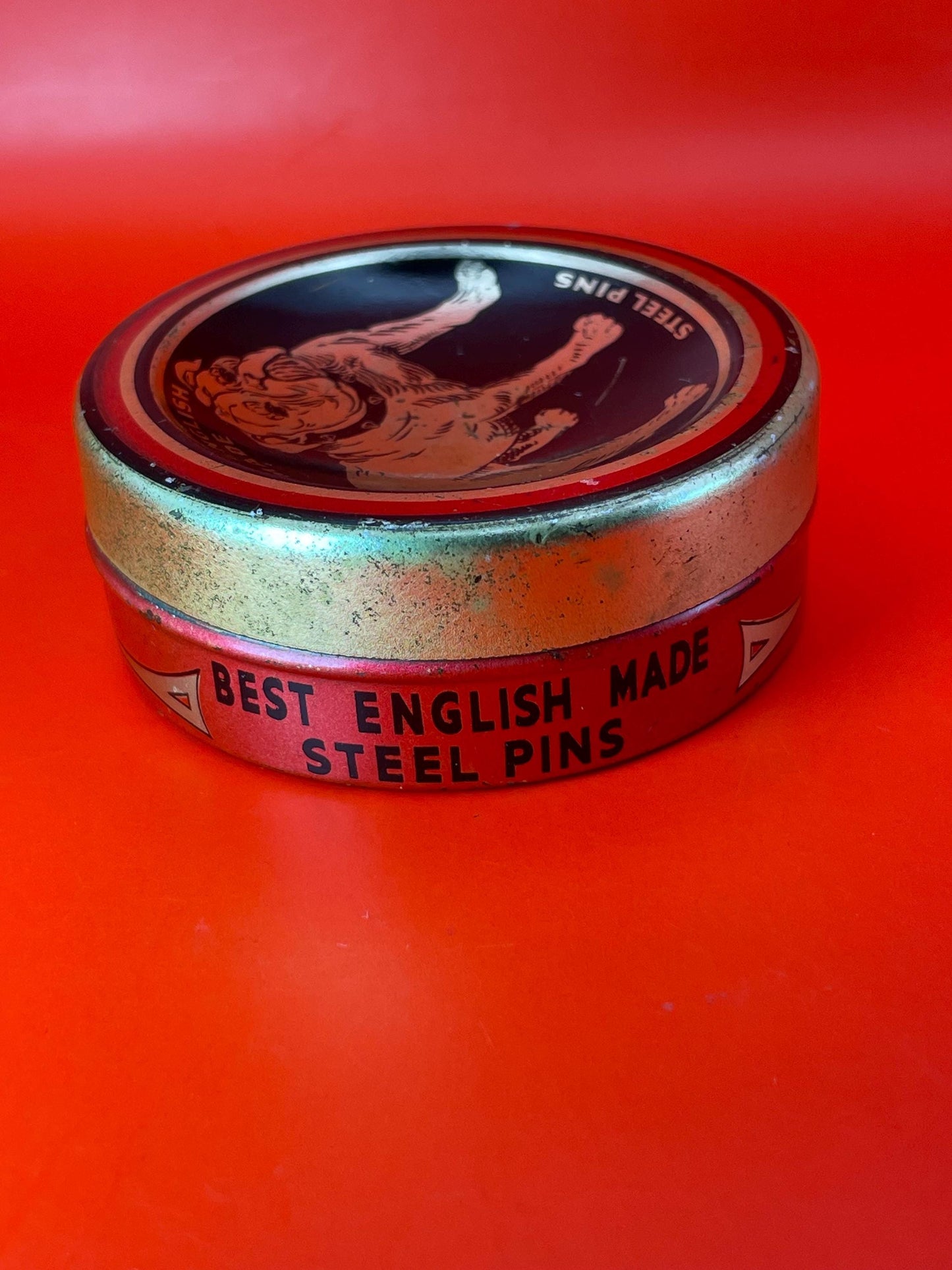 Vintage Tin of English Steel Pins