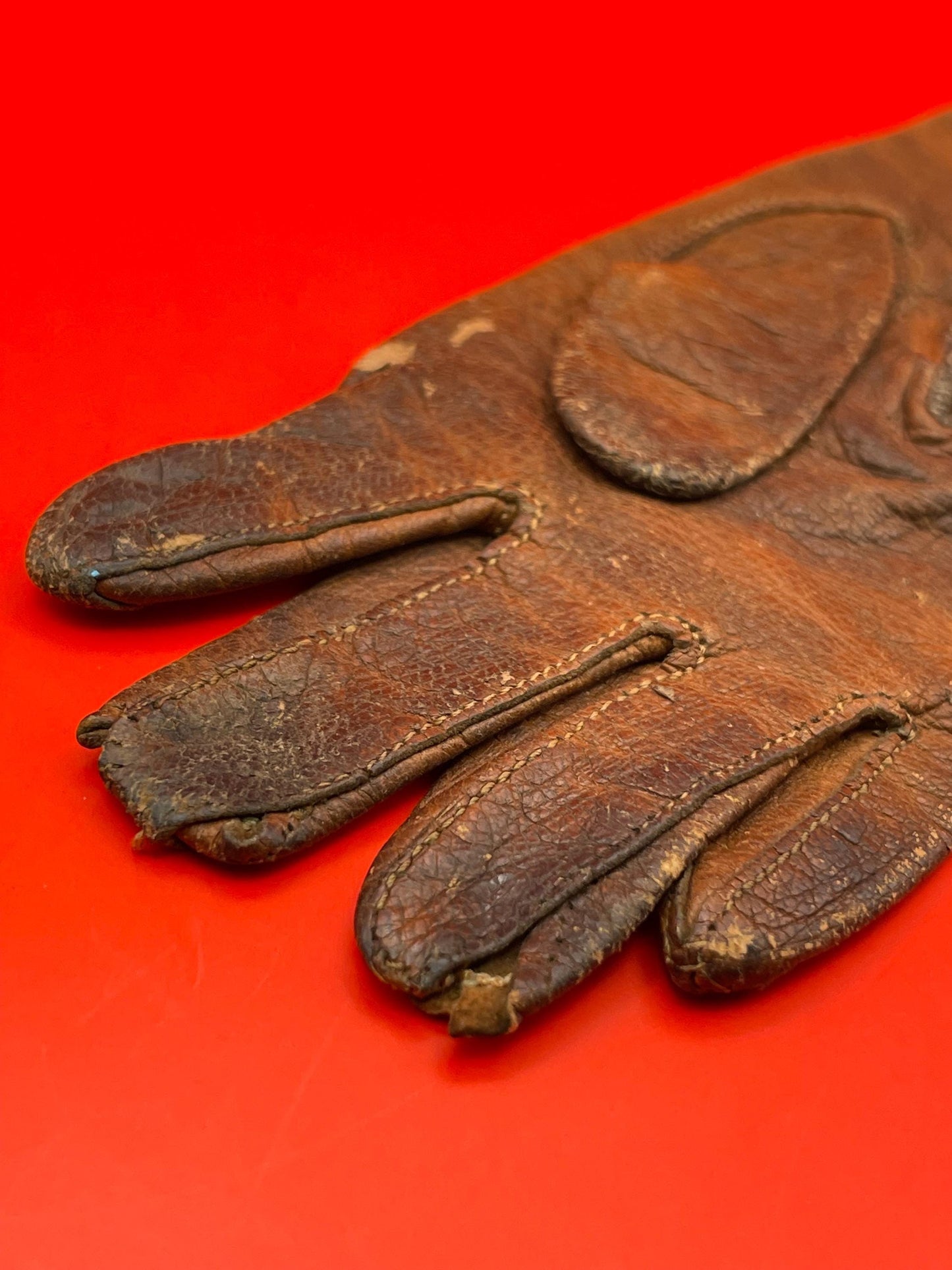 Antique Soft Leather Doll Gloves  some stitching undone