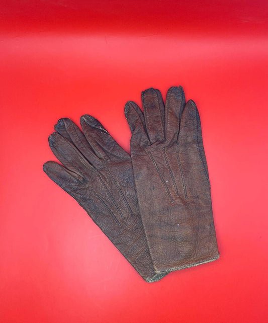 Antique Soft Leather Doll Gloves  some stitching undone