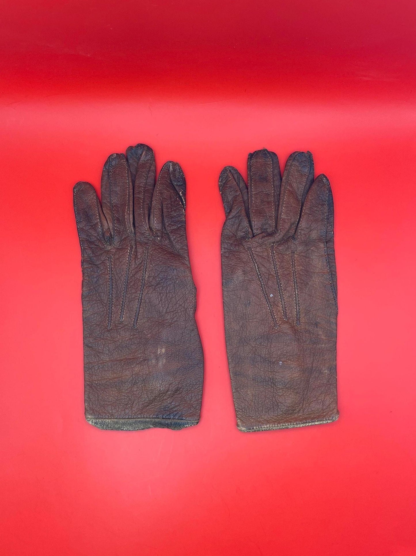 Antique Soft Leather Doll Gloves  some stitching undone
