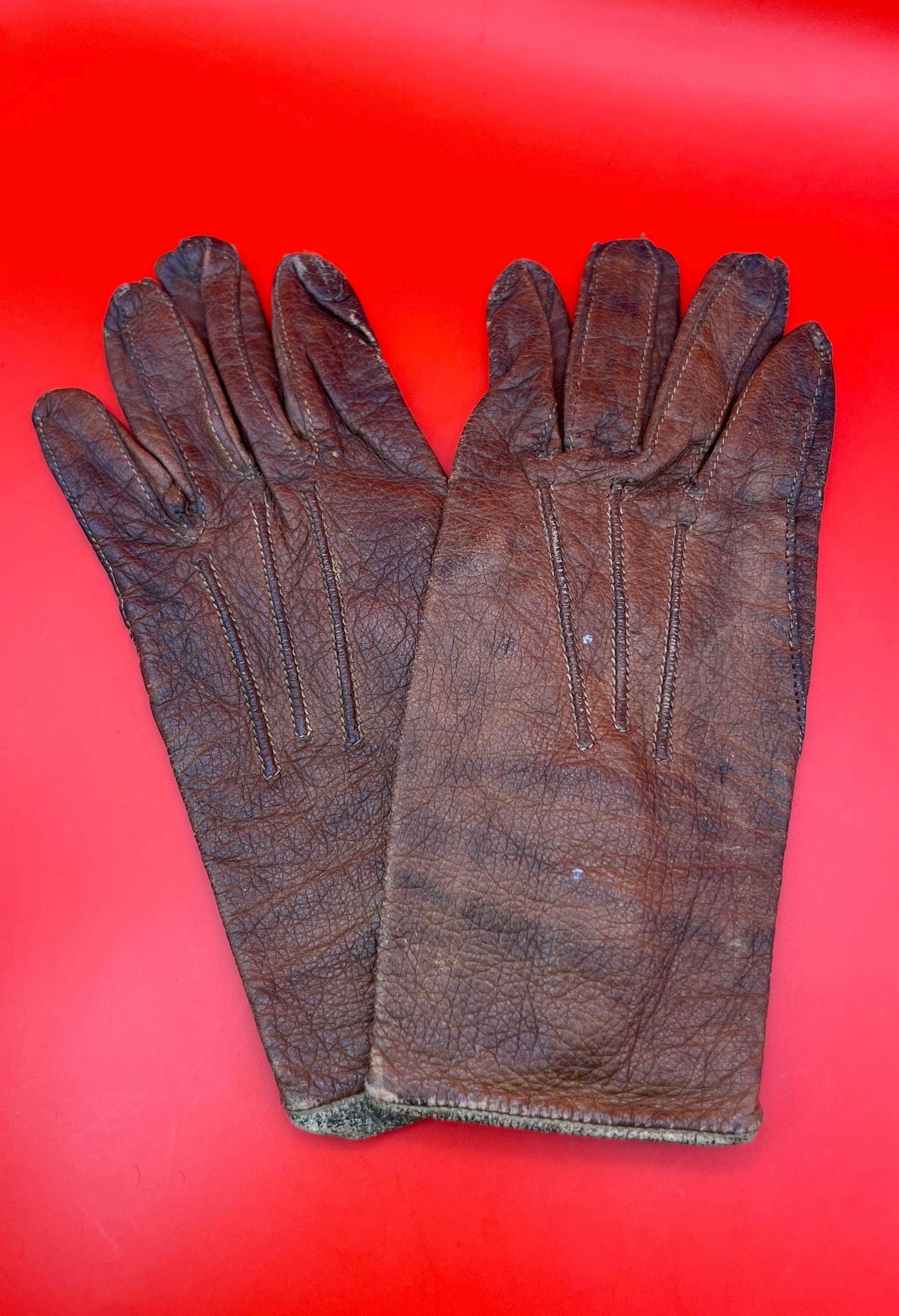 Antique Soft Leather Doll Gloves  some stitching undone