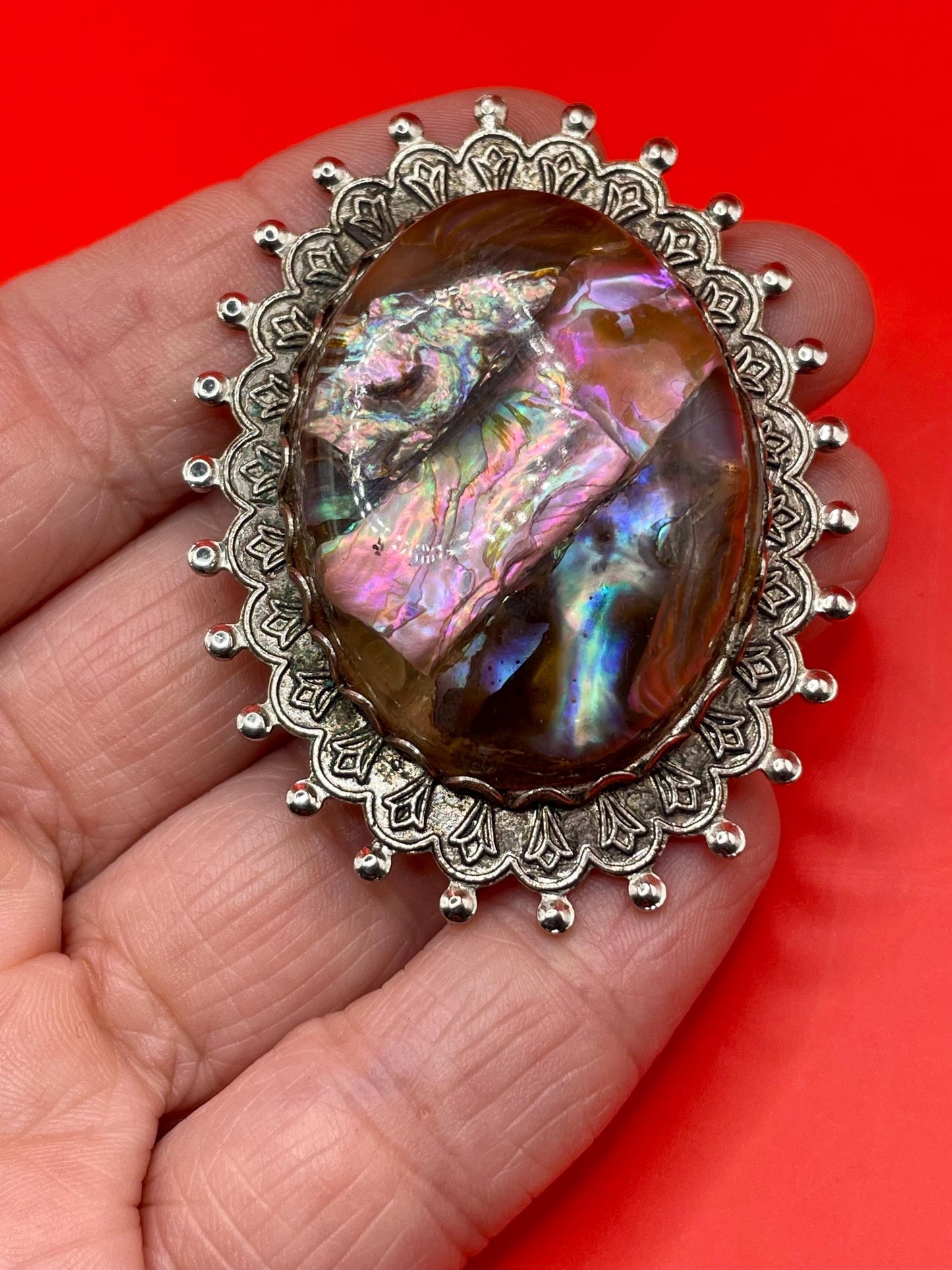Vintage Abalone Brooch