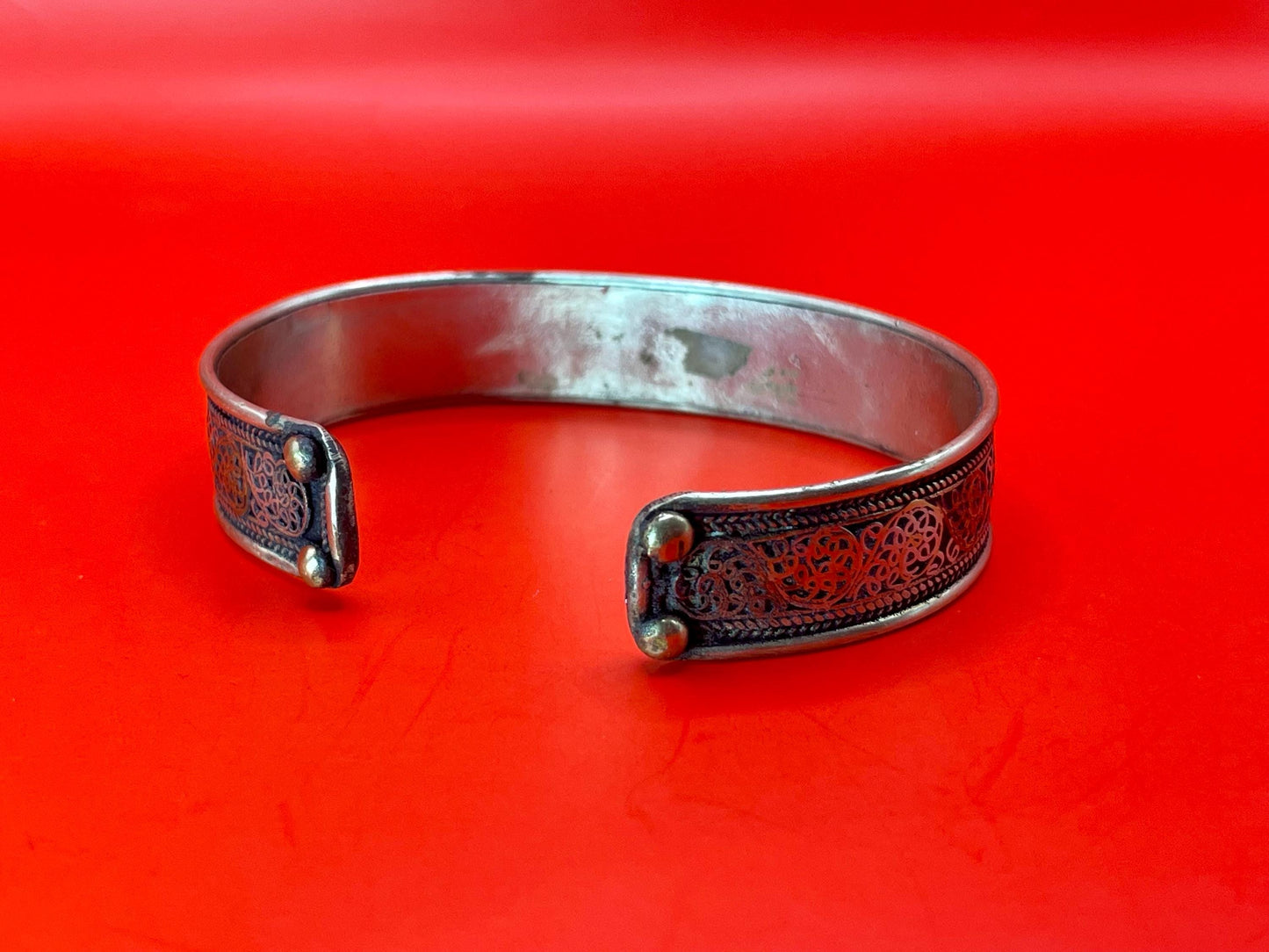 2.5 inch Two tone Persian Cuff Bracelet