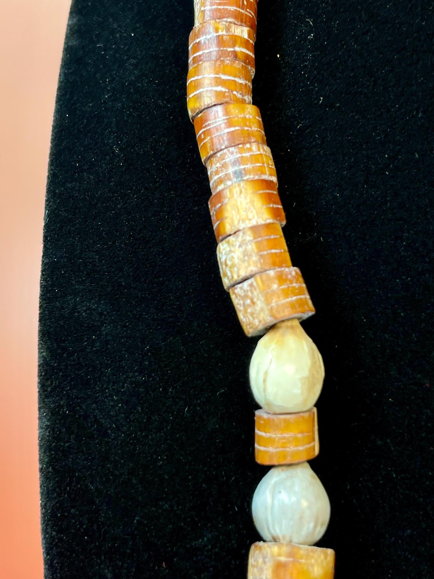 28 inch Necklace with Carved Wooden African Animals