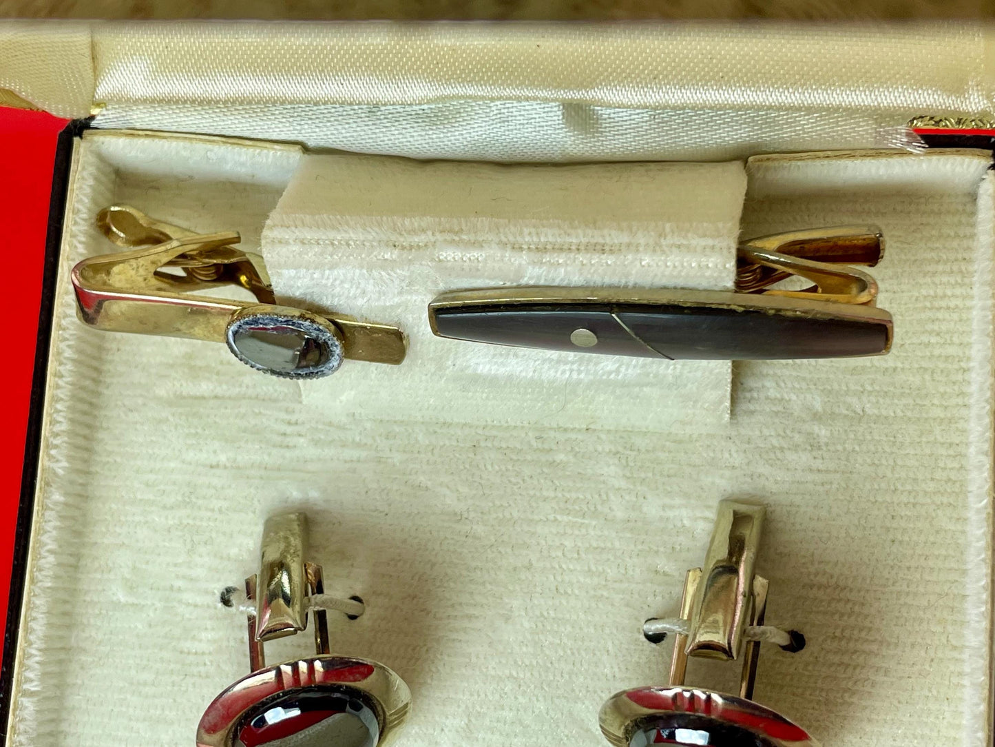 Vintage Robinson Mens Jewelry Set  Alaska Black Diamond