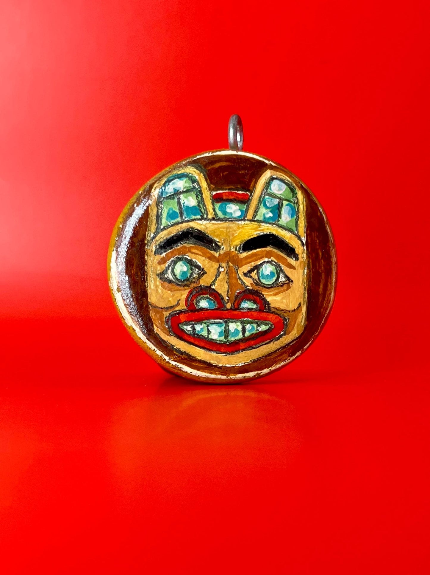 Marie Cameron signed Moon/Bear Pendant