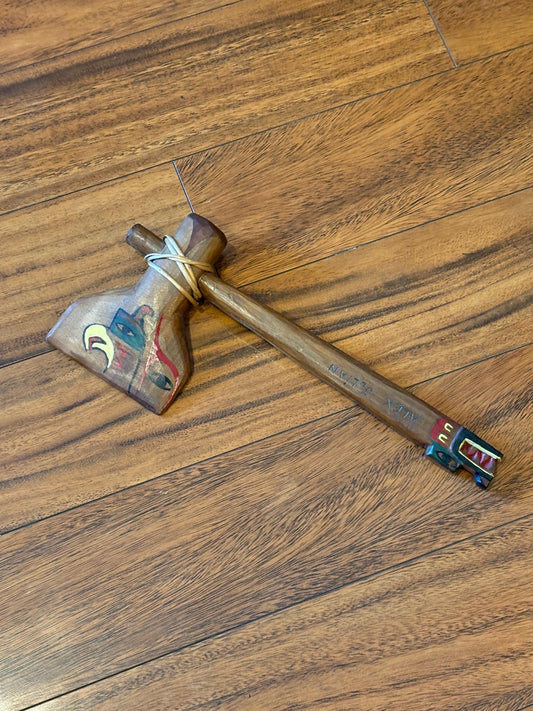 lovley 13 x 6 inch older native indigenous wooden painted Tomohawk  unique and amazing  great value