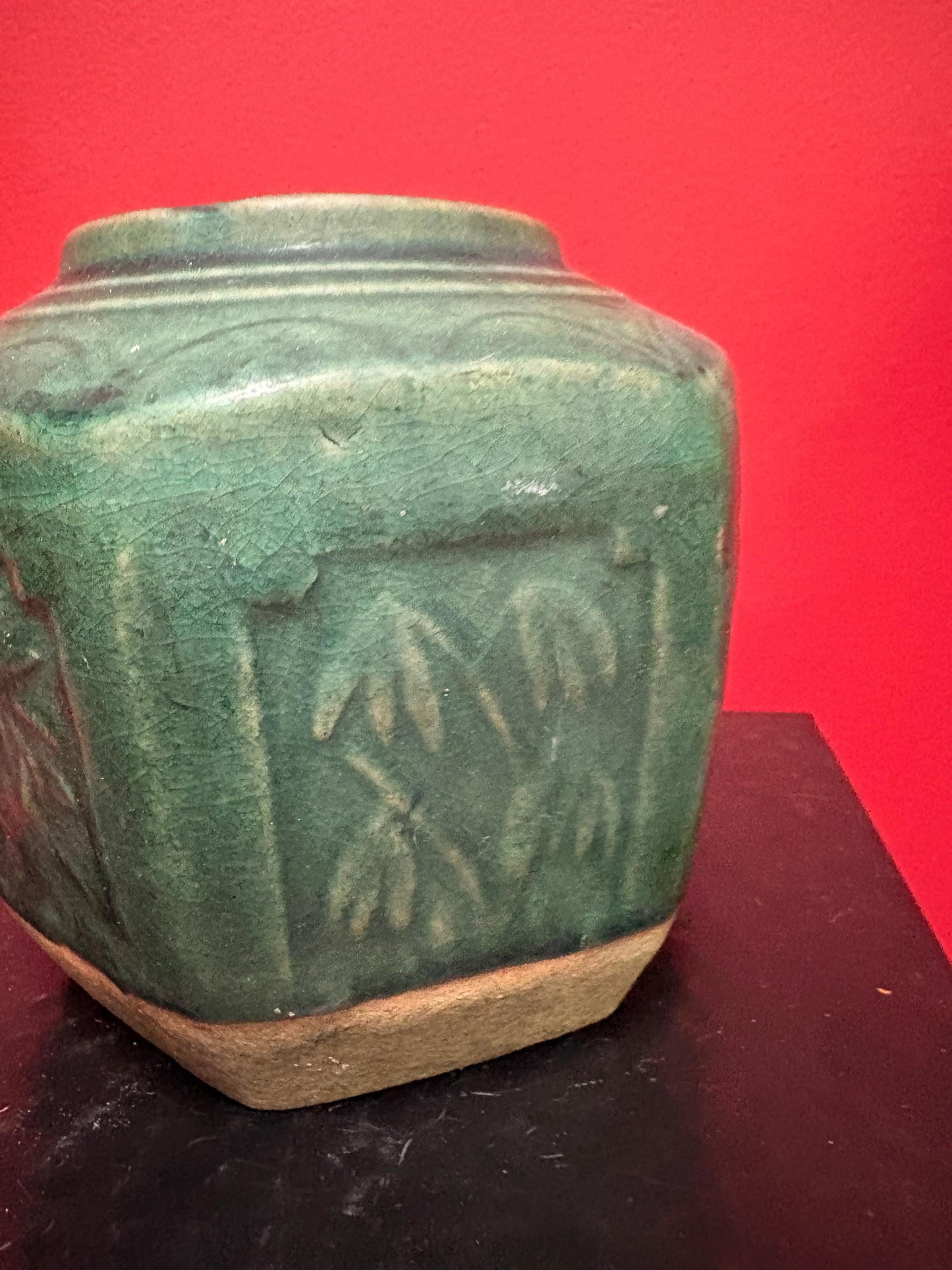 big Chinese antique Ginger jar in great condition  5 inches tall  great value