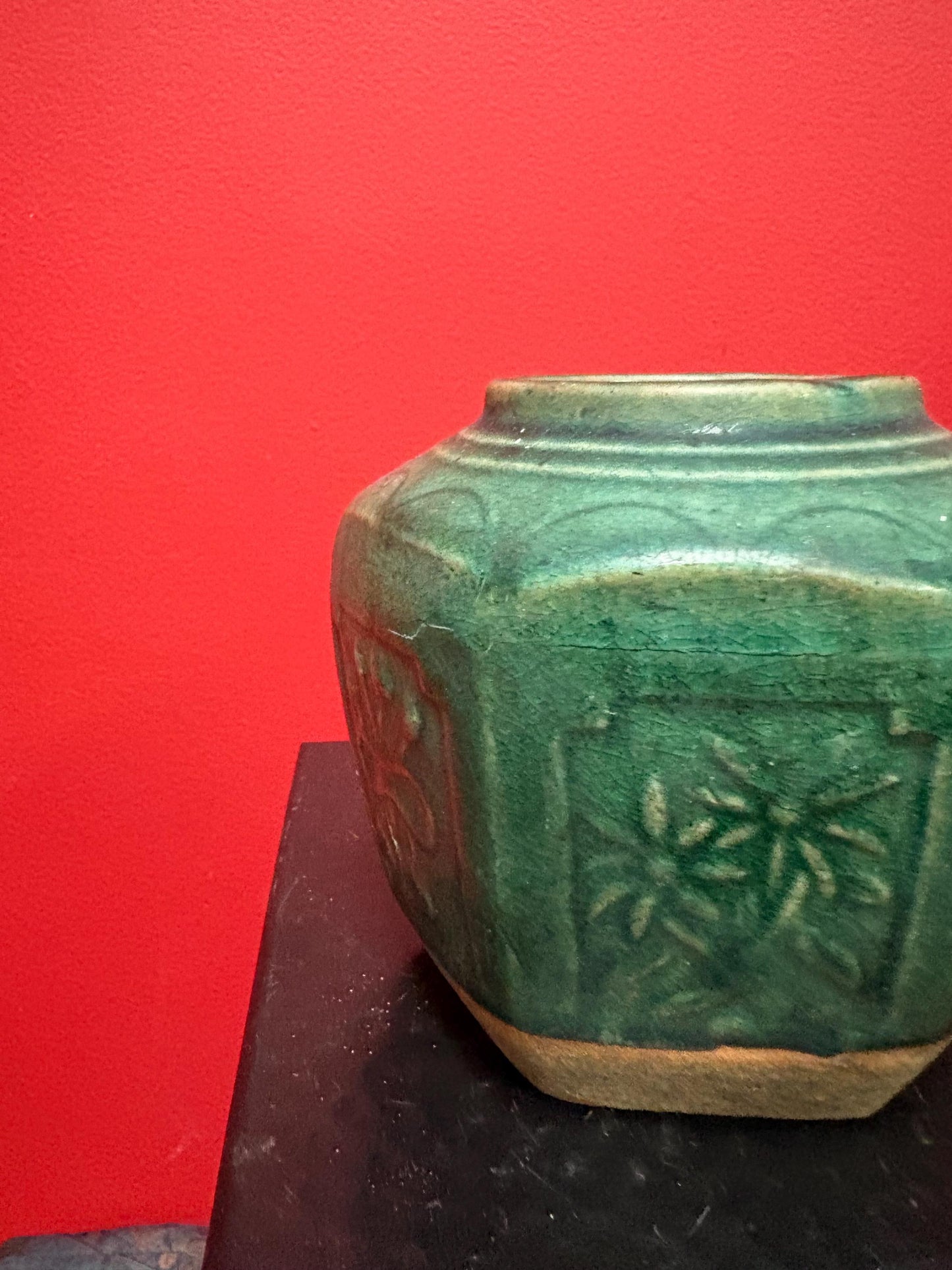 big Chinese antique Ginger jar in great condition  5 inches tall  great value