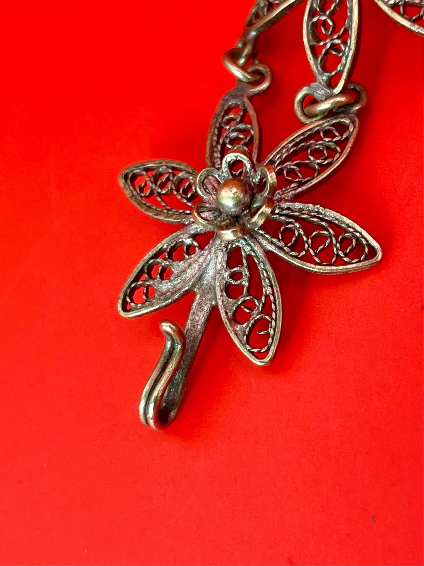 Delicate Vintage Filigree Flower Bracelet