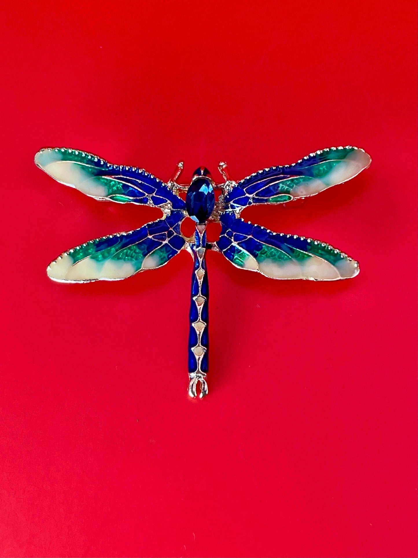 Stunning Enamel Dragonfly Brooch