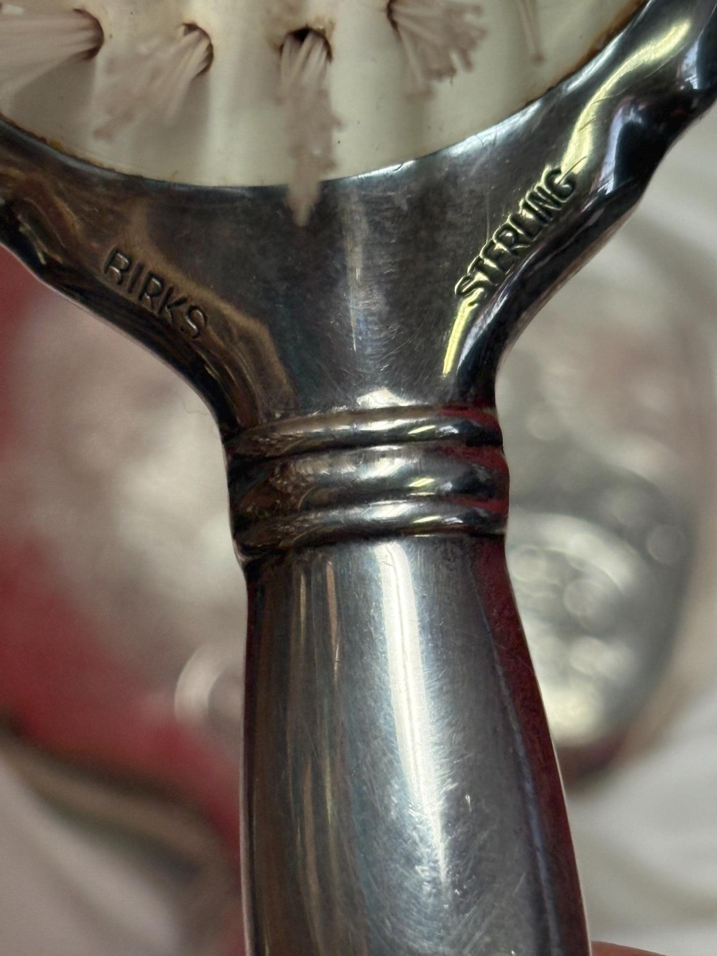 Antique Canadian BIRKS Sterling mirror in original heart shaped box   Never used in mint condition - Perfect gift  unreal