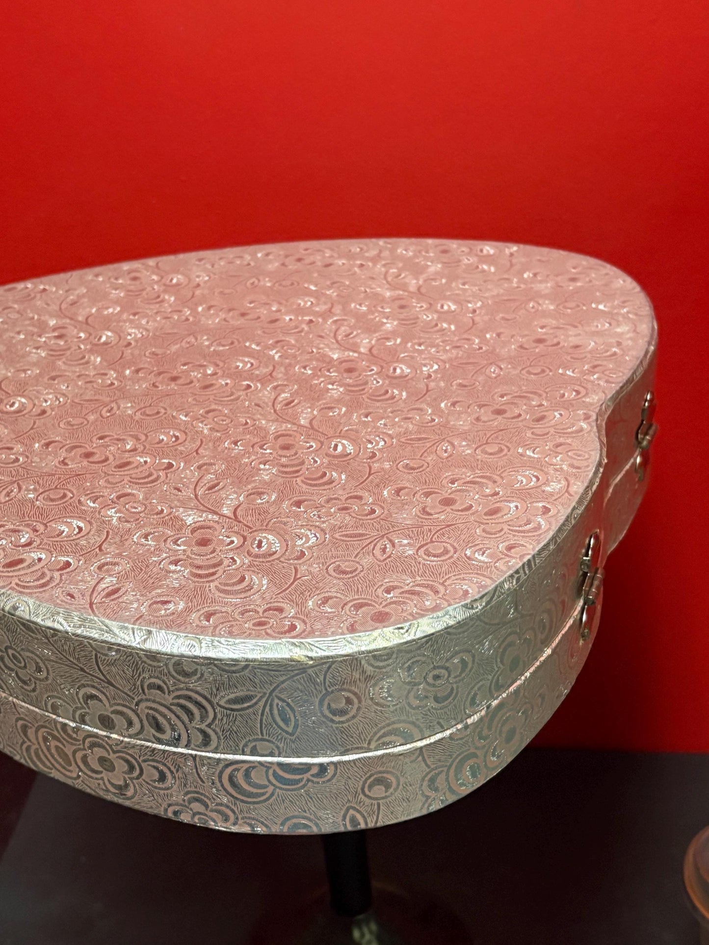 Antique Canadian BIRKS Sterling mirror in original heart shaped box   Never used in mint condition - Perfect gift  unreal