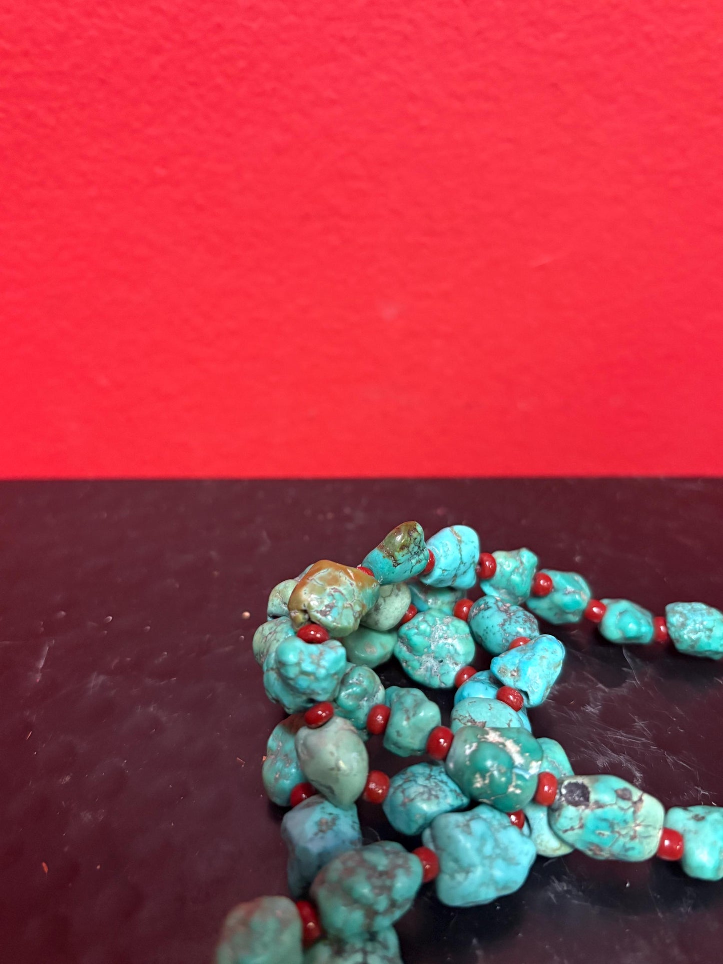 Stunning 18 inch chunky real turquoise necklace with massive 2 inch signed native silver sun mask pendant  highest quality  wow