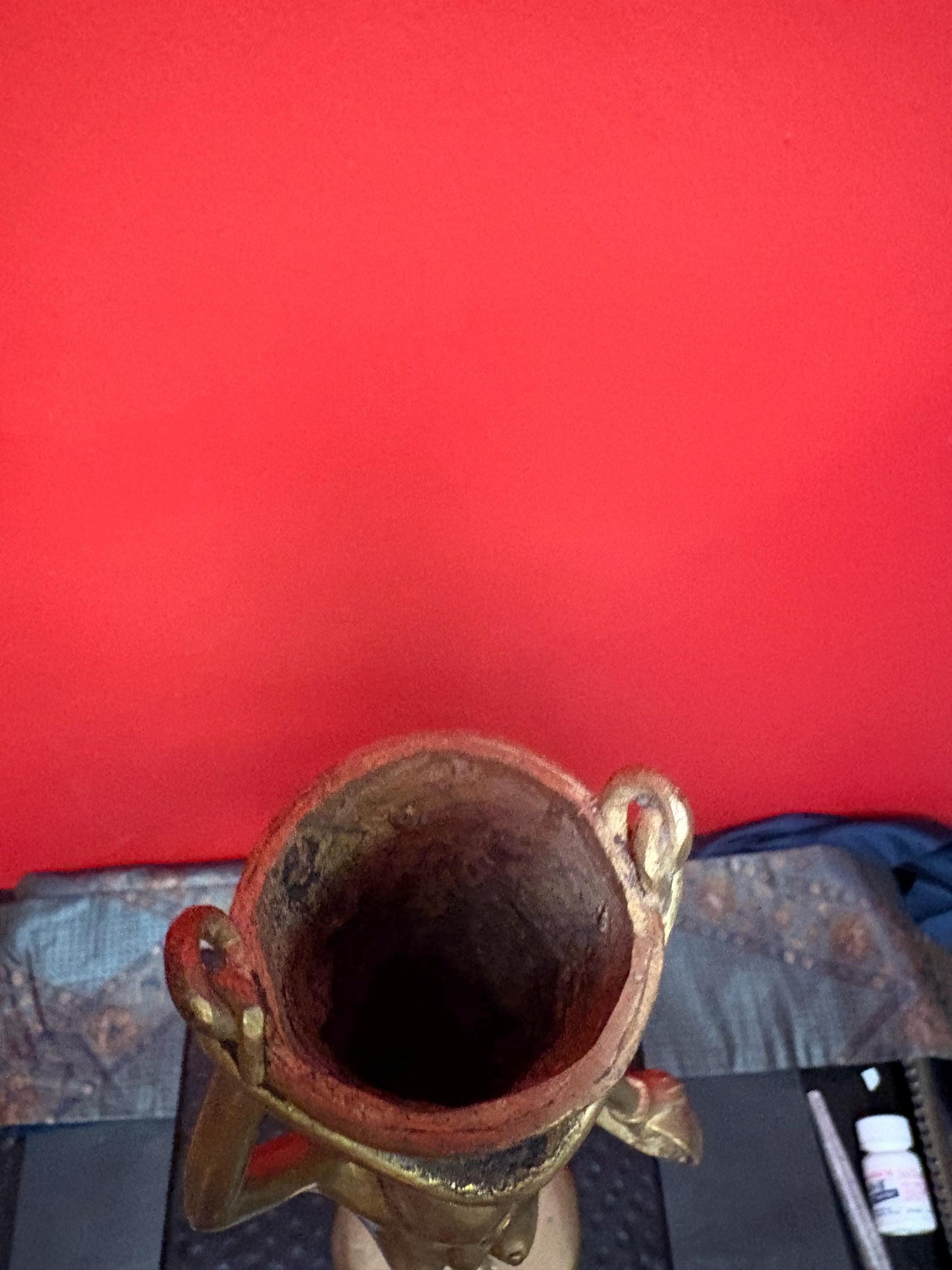 Beautiful African bronze statue of a woman carrying a bucket  great patina  14 inches tall  older piece  wow
