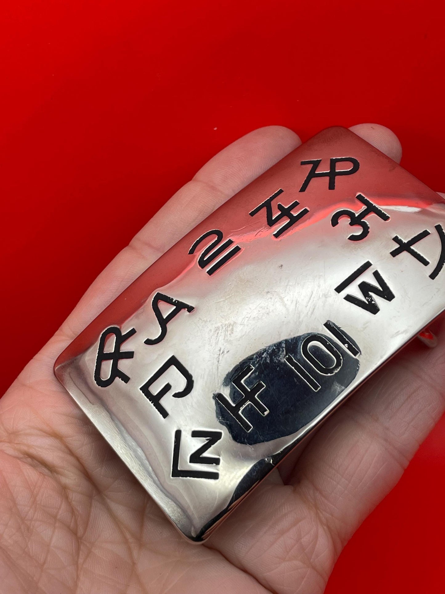 Metal Cattle Brands Belt Buckle