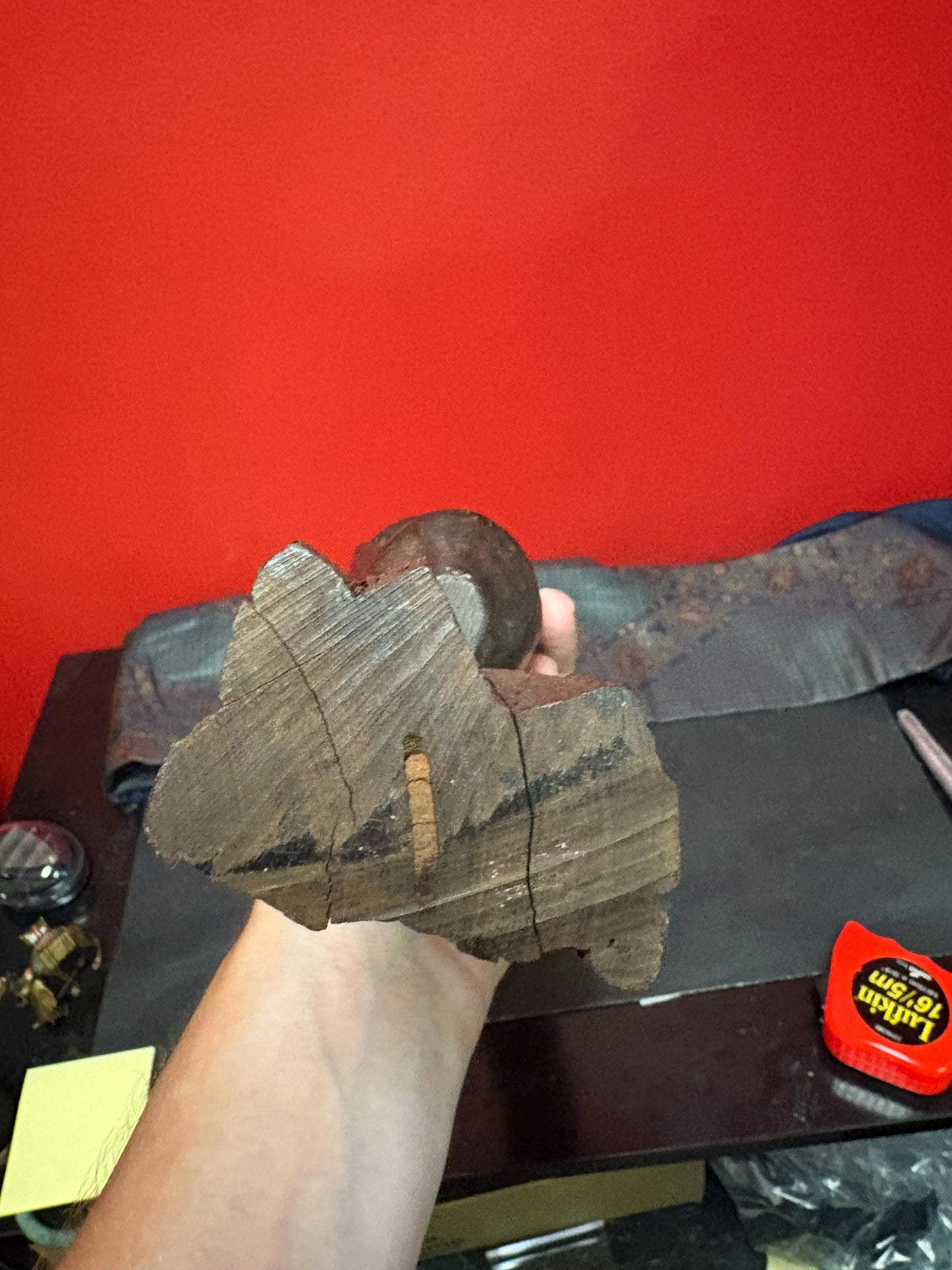 Lovely vintage African 19 inch tall totem pole statue  great value