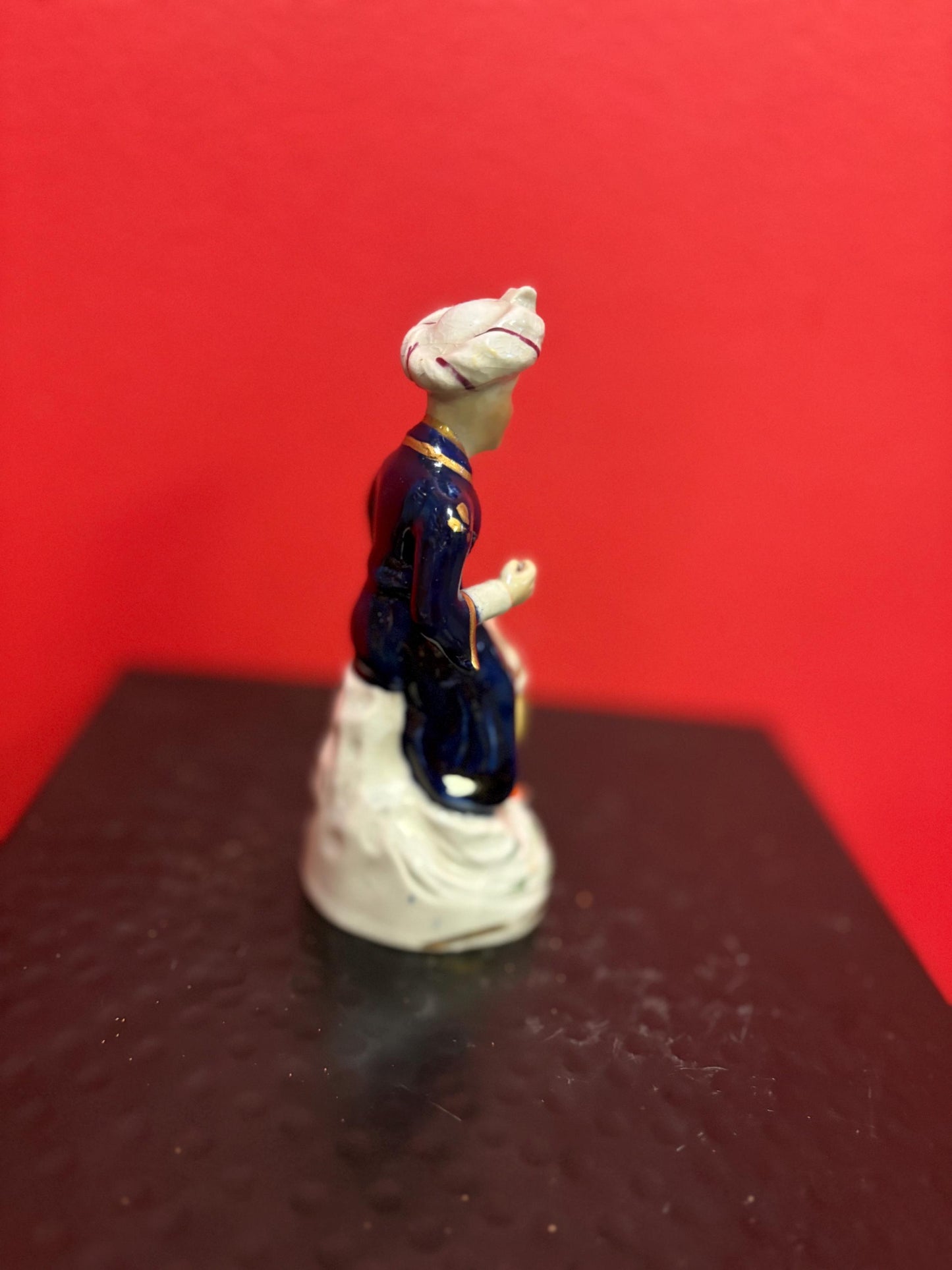 Impressive mid 1800s English Staffordshire statue of a Genie 5 inches tall in mint condition  great value