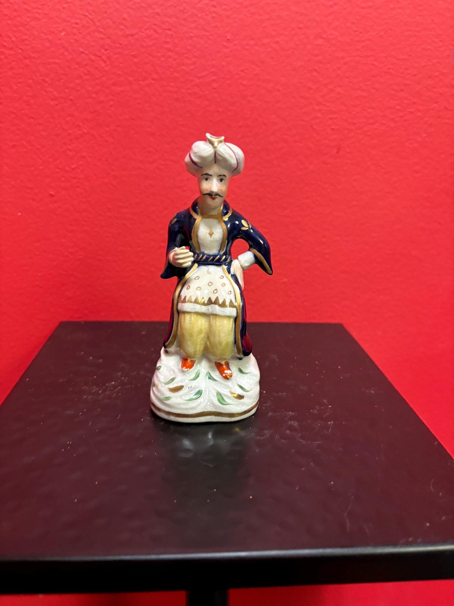 Impressive mid 1800s English Staffordshire statue of a Genie 5 inches tall in mint condition  great value