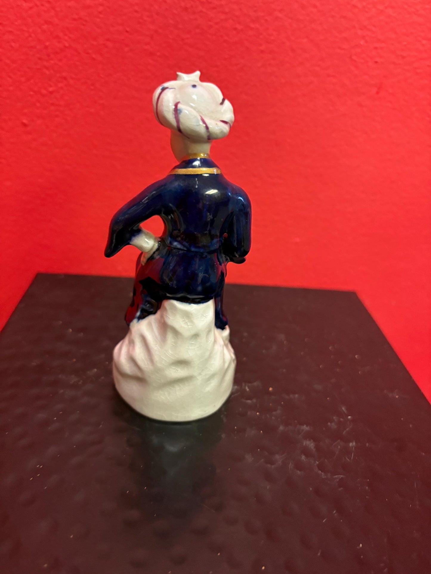 Impressive mid 1800s English Staffordshire statue of a Genie 5 inches tall in mint condition  great value