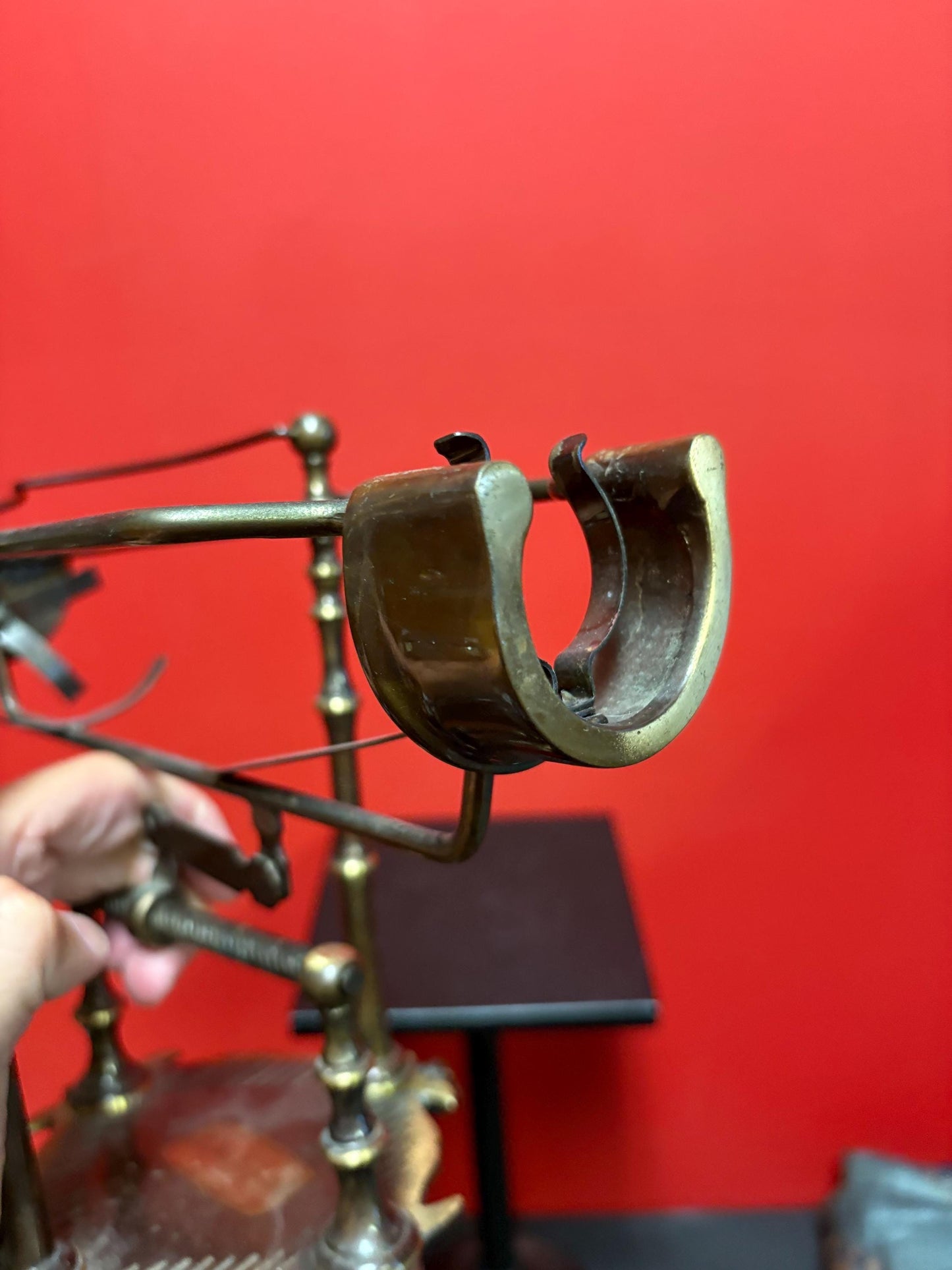 Stunning vintage industrial style wine bottle holder 12 x 9 high  adjustable and fabulous gift  wow - wine not  included