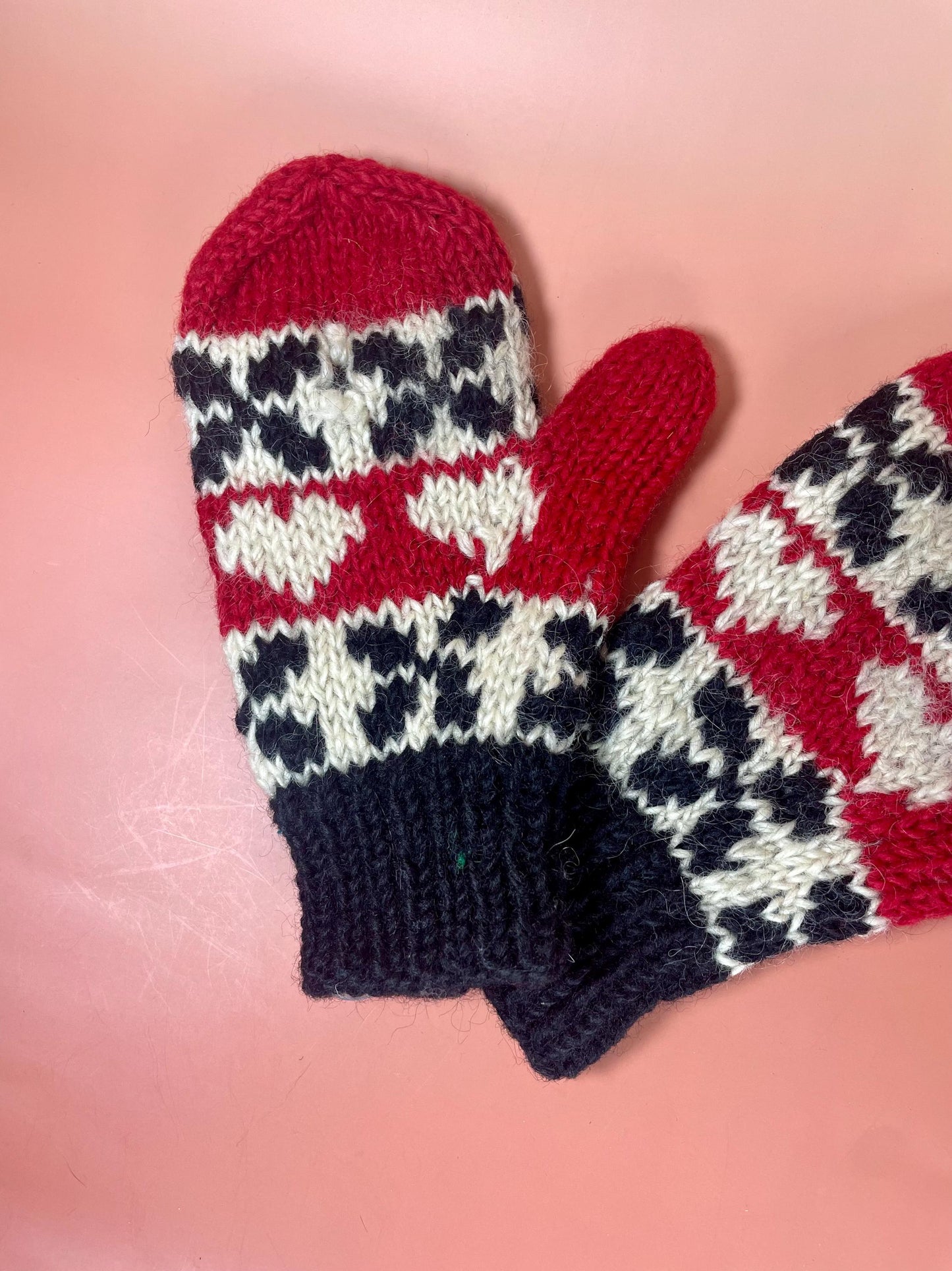 Vintage Canadian Mittens  Small area needs repair