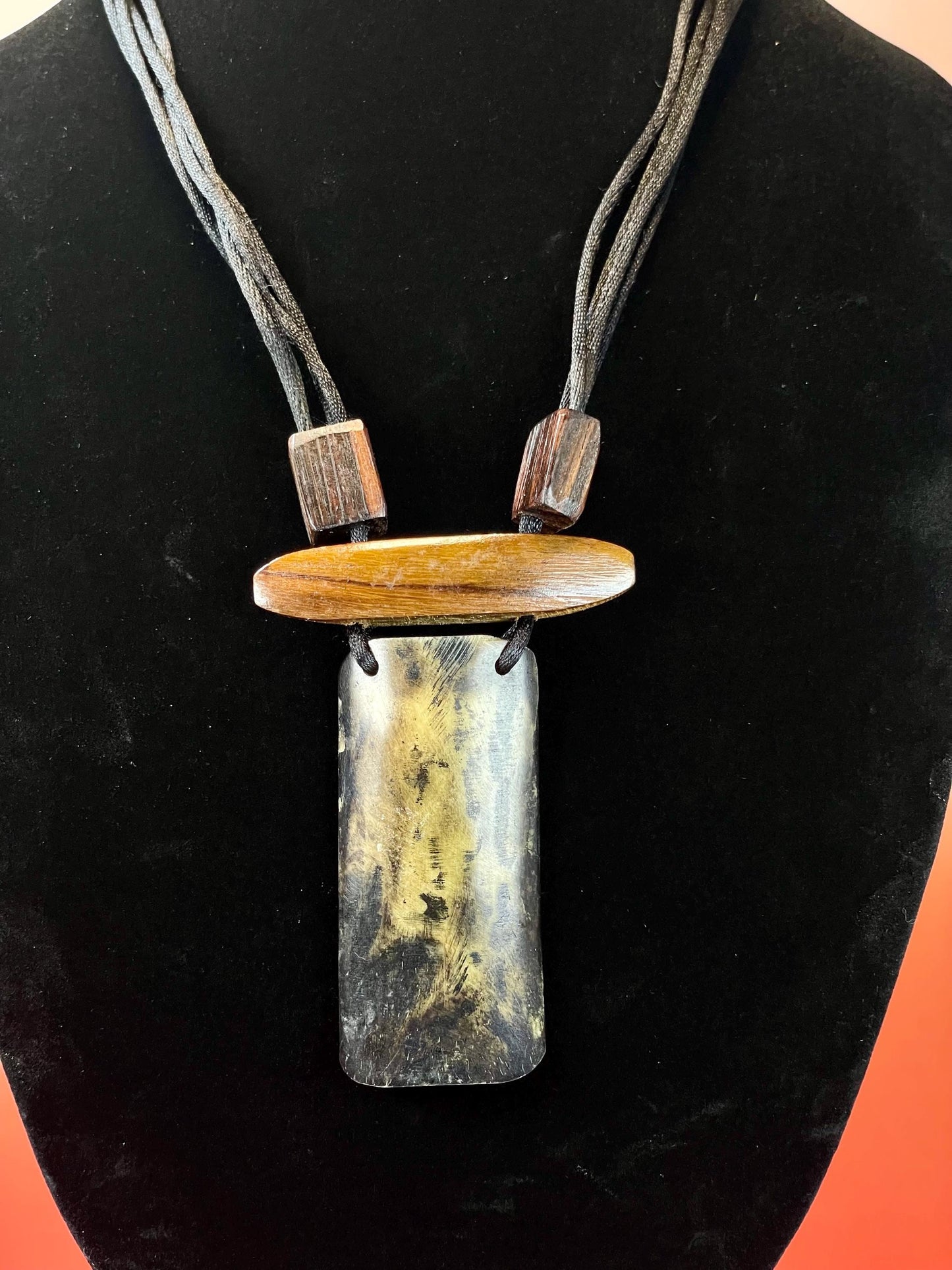 Horn and Wood Bead Necklace