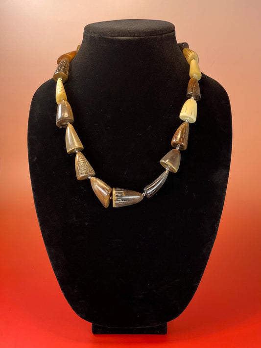 21 inch Antique Horn Necklace