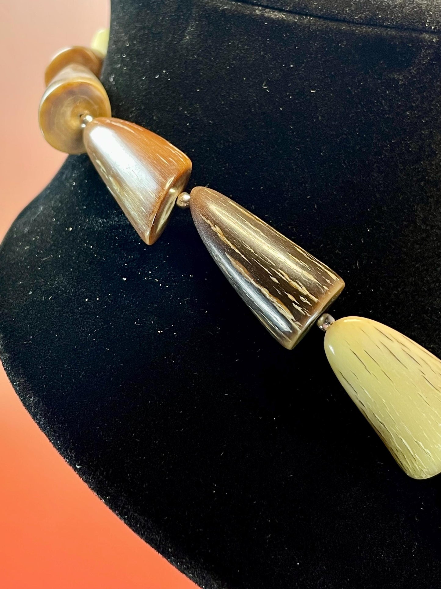 21 inch Antique Horn Necklace